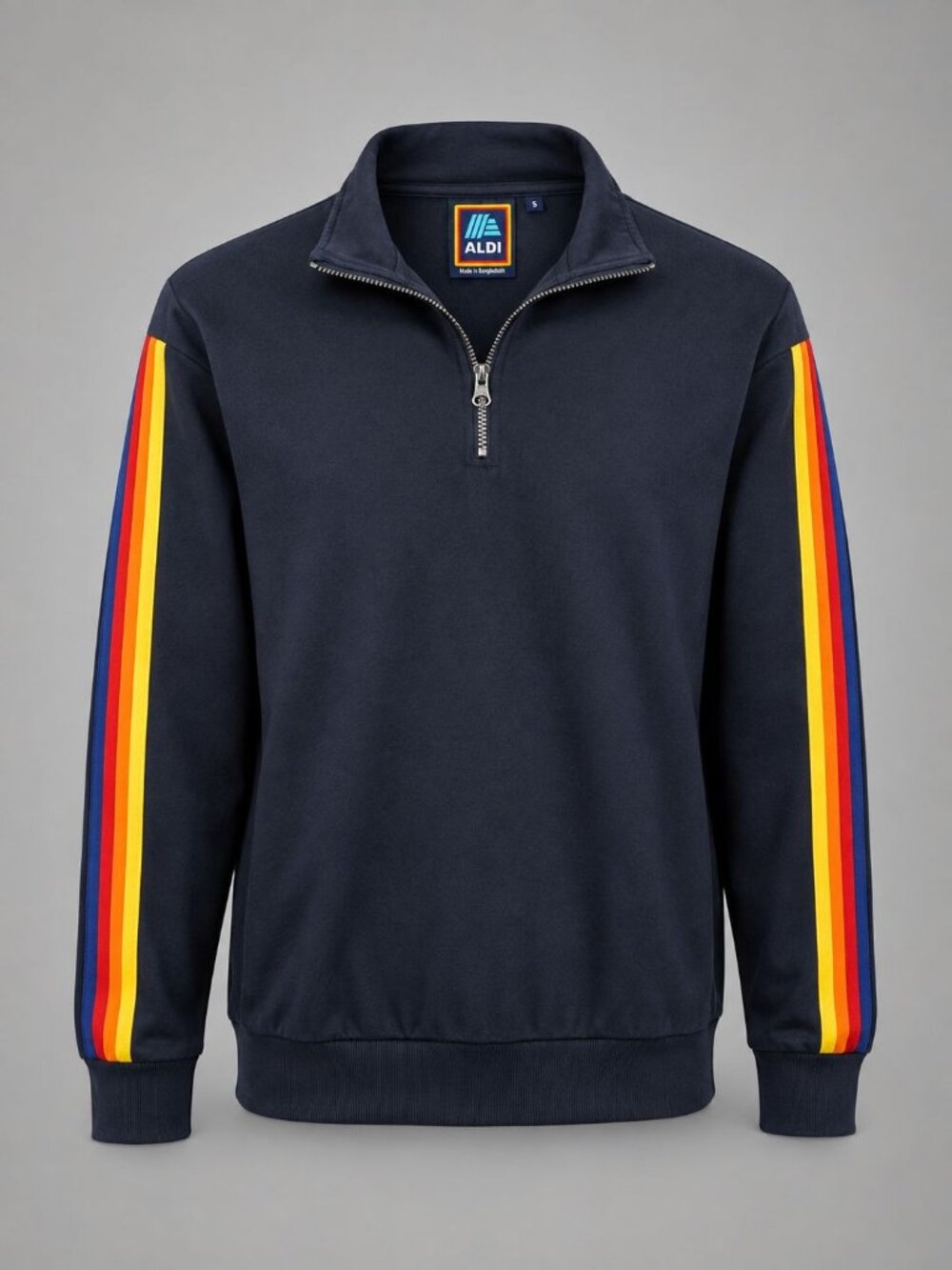 Aldi Capsule Collection Unisex Mens Womens Small Pullover Blue Quarter 1/4 Zip